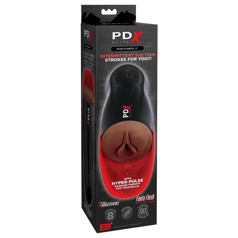 Pdx Elite - PDX ELITE Fuck-O-Matic 2 Ball Massager with Powerful Suction and Pulsating Vibration