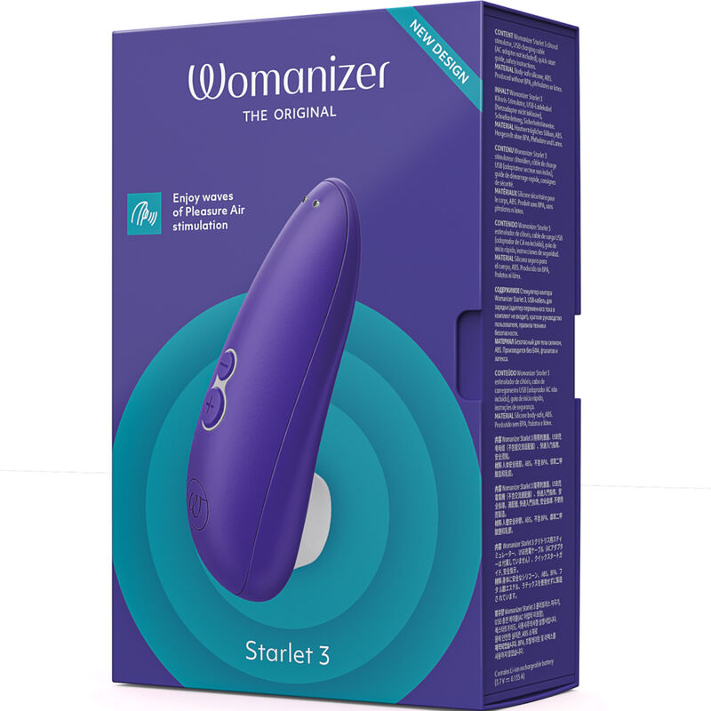 Womanizer - Starlet 3 Indigo Clitoris Stimulator, Pleasure Air Technology, 6 Intensity Levels, Water Resistant