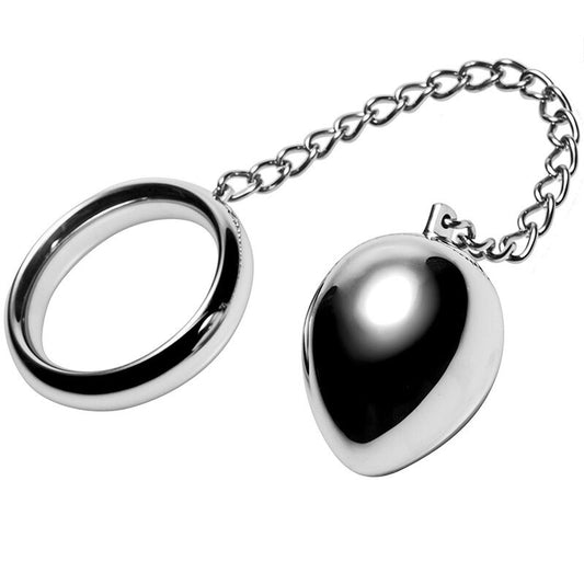 Metalhard Penis Ring 45mm With Bead Chain, Metal Hard