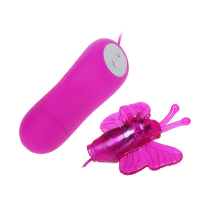 Baile Stimulating - Cute Secret 12 Speed ​​Butterfly Vibrating Massager, Purple, 2 AAA Batteries