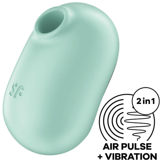 Satisfyer Air Pulse- Pro To Go 2 Double Air Pulse Stimulator  Vibrator Verde