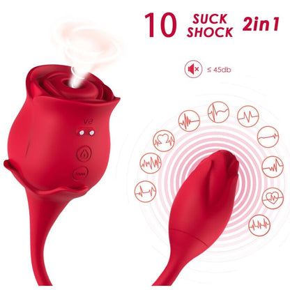 Armony Stimulators- Vibrator De Clitoris Și Vibrator 10 Moduri Roșu