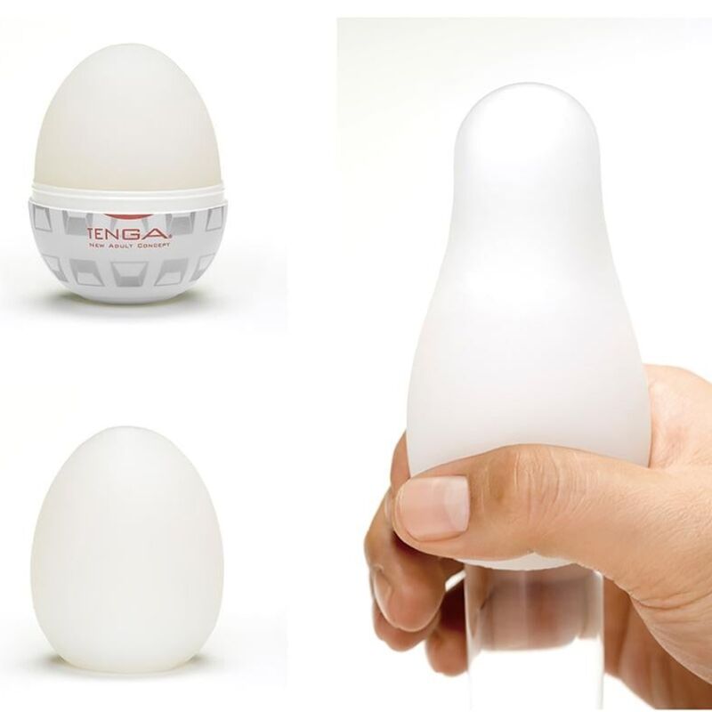 Tenga Boxy Egg Stroker - Masturbator With Opposite Angles, Stretchable Material, Customizable Dimensions