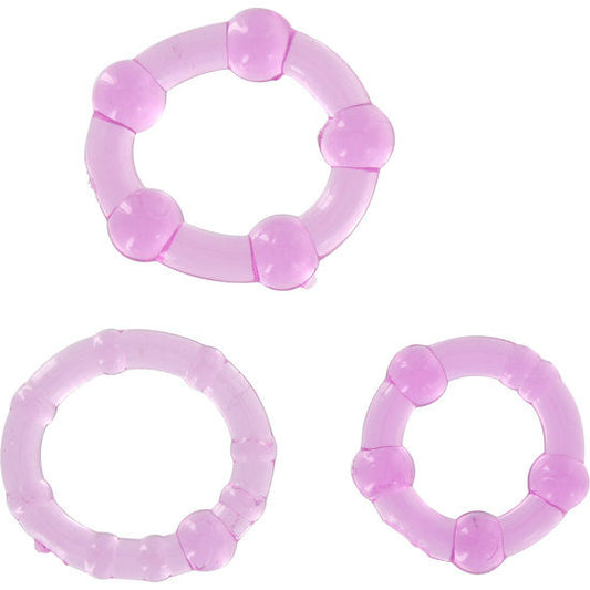 Seven Creations - Kit of 3 Silicone Rings for Long Erections, Various Sizes