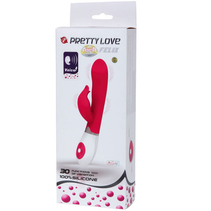 Pretty Love Flirtation - Eyelash Vibrator with Clitoral Stimulation and Voice Vibration Mode, 30 Modes, Silicone, Purple