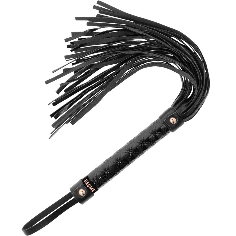 Begme Black Edition - Quality Vegan Leather Whip, Ideal for BDSM Games