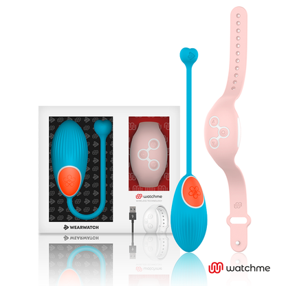 Wearwatch - Egg Blue / Pink Remote Control, Vibrator With Medical Silicone, Water Resistant