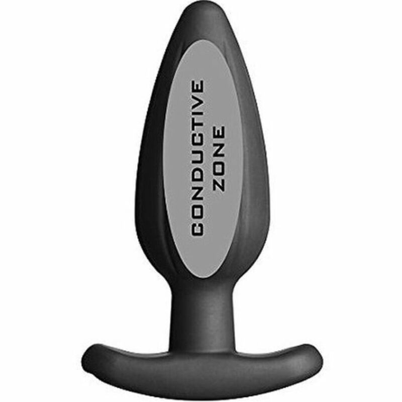 Electrastim - Large Noir Rocker Silicone Anal Plug, E-Stim Stimulation, Cone Shape, 5 Inch Insertable Length