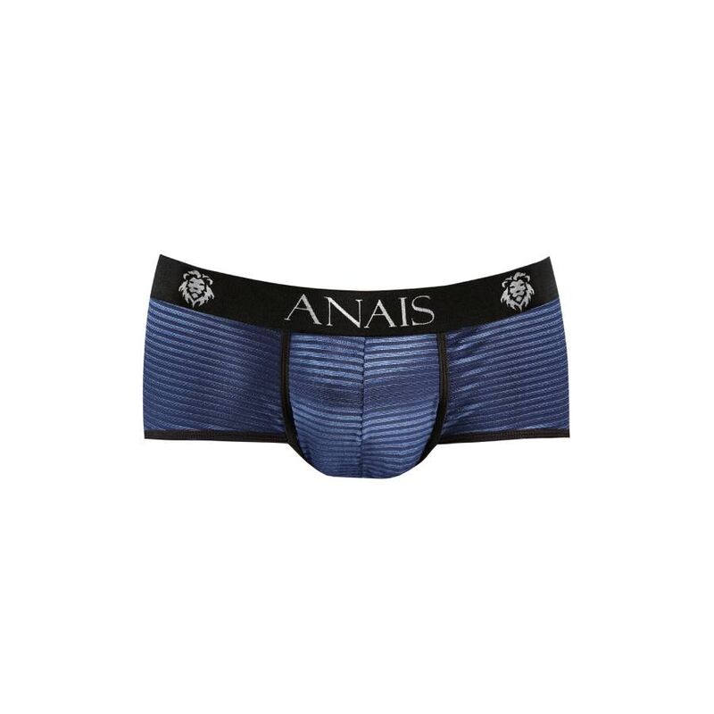 Anais Men - Black Tulle Vertical Stripe Sports Briefs, M