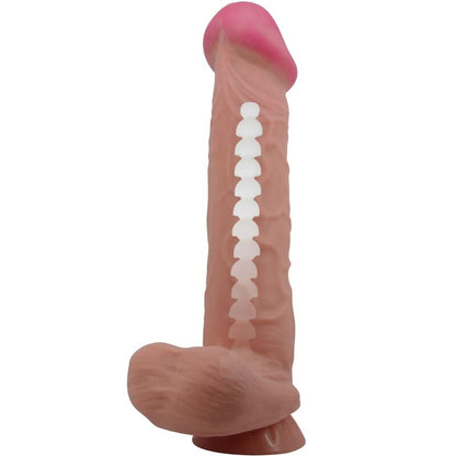 Pretty Love High Grade- Dildo Realist Cu Piele Alunecătoare Cu Ventuză Maro 26 Cm