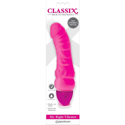 Classix-  Vibrator Dildo Mr. Right Multispeed 15.5 Cm Roz