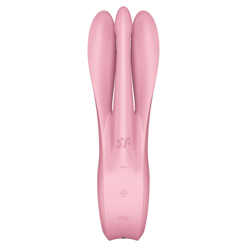 Satisfyer Vibrator - Threesome 1 Pink, Vibrator with 3 Powerful Motors, Clitoral Stimulation, Water Resistant, Soft Silicone, 15 Year Warranty