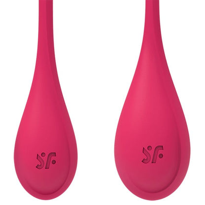 Satisfyer Balls - Ben Wa Yoni Power 1 Ball Training Set, Medical Silicone, 22g - 74g, Red