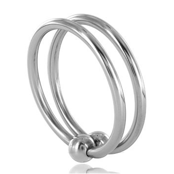 Metal Hard - 28mm Stainless Steel Double Gland Ring with 10mm Ball and 3.2mm Thickness