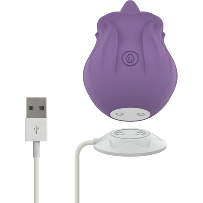 Intense Fun - Purple Cl Toris Stimulator With 10 Vibrations - Purple, Waterproof, Rechargeable