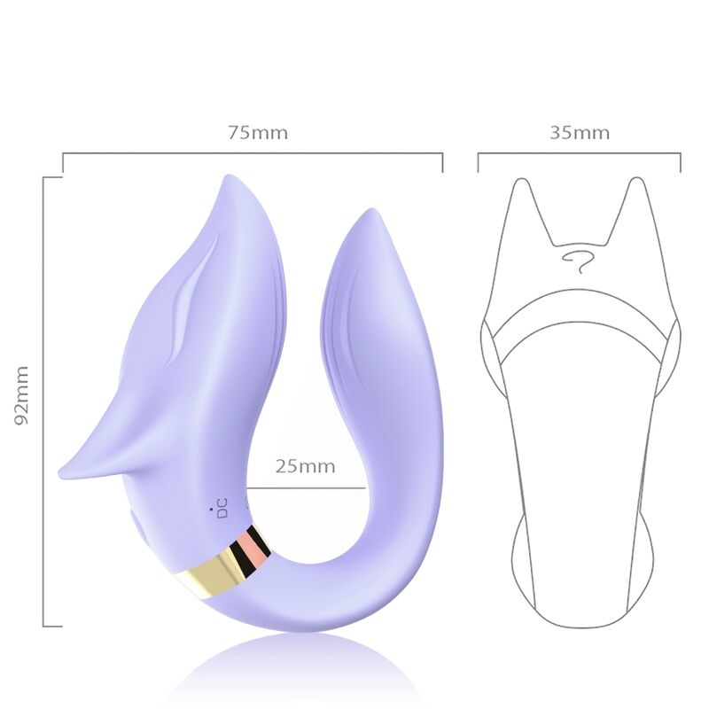 Armony For Couples- Vulpe Vibrator Pentru Cupluri Control De La Distanță Violet