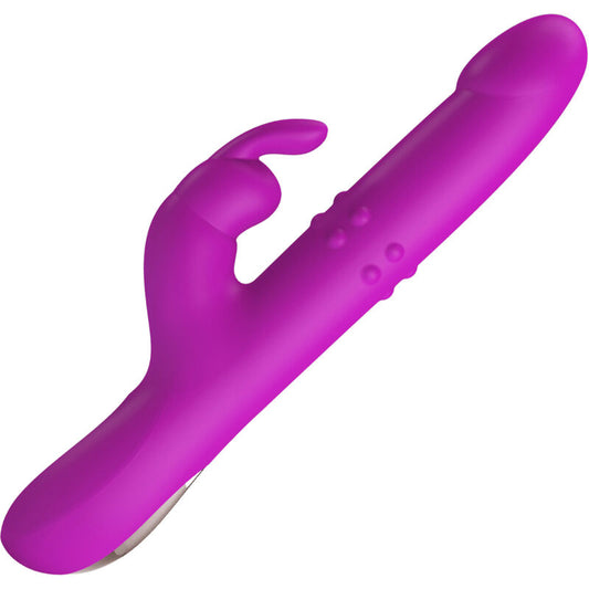 Pretty Love Flirtation - Reese Rotating Vibrator with Vibration, Rotation and Thrust, ABS Silicone, Purple Color, USB Rechargeable