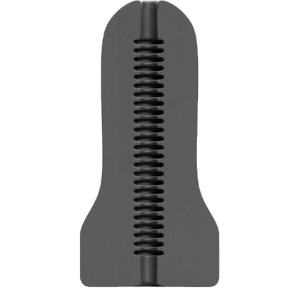 All Black - Loop Masturbator Model 2 with Smooth Exterior and Striped Texture, 17 cm, Phthalate Free Safe Material