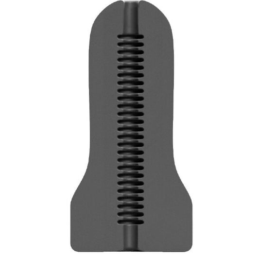 All Black - Loop Masturbator Model 2 with Smooth Exterior and Striped Texture, 17 cm, Phthalate Free Safe Material