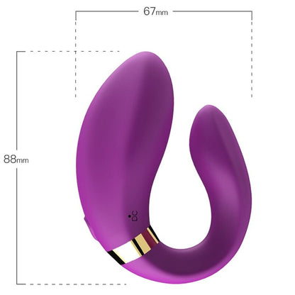 Armony For Couples- Vibrator Crescent Pentru Cupluri Control De La Distanță Violet