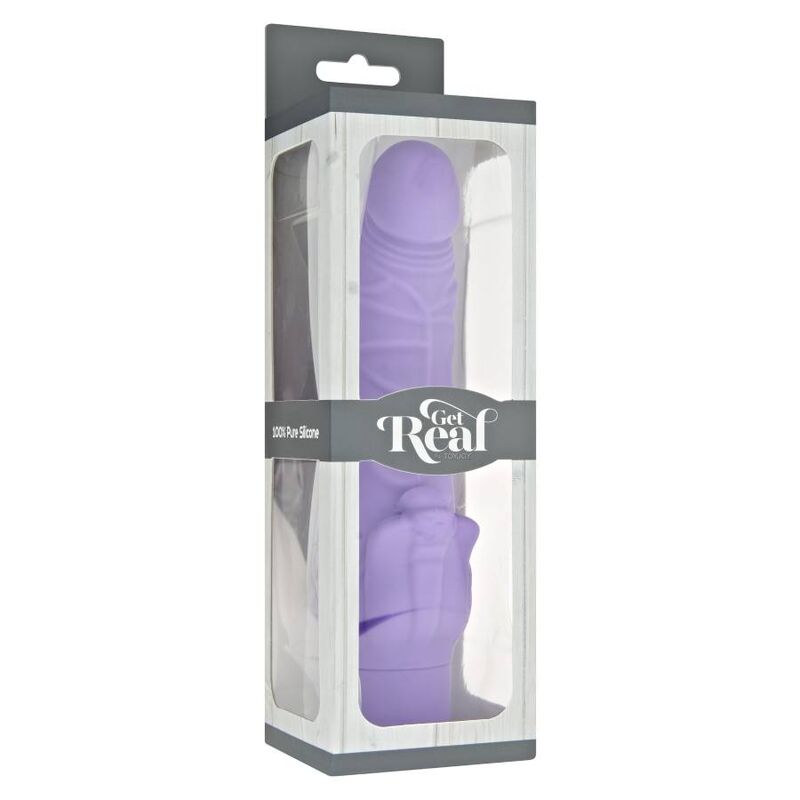 Get Real - Classic Stim Vibrator Purple, 20.1 cm, Silicone, 7 Speed ​​Modes, Water Resistant, Clitoris Stimulator