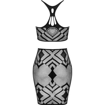 Obsessive Sets - K101 Top and Skirt, Geometric Design, S/M/L