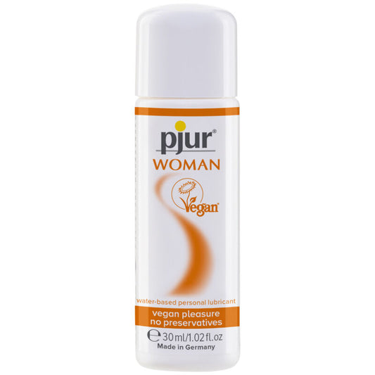 Pjur Woman Vegan - Water Based Lubricant 100% Vegan, 30 ml, No Glycerin or Parabens