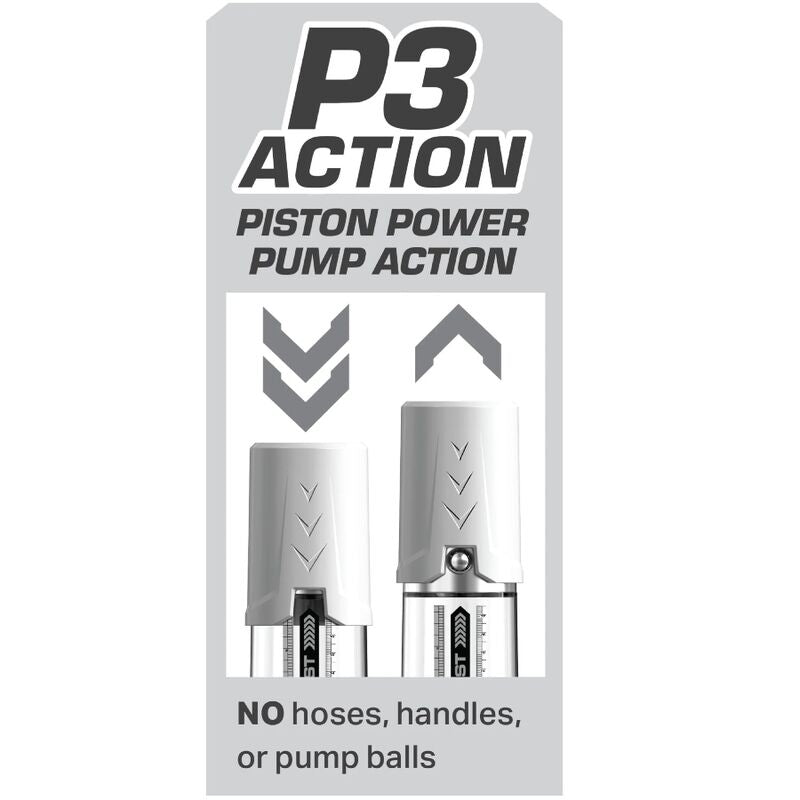 Pump Worx - Max Boost White, Manual Penis Pump with Piston Action, Crystal Tube, Silicone Sleeve, 28.6cm Length, Phthalate Free