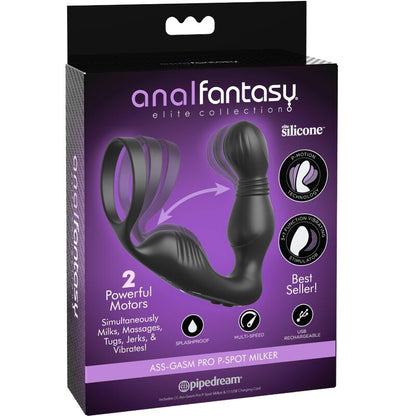 Anal Fantasy Elite Collection - Ass-Gasm Pro P-Spot Milker, Rechargeable Vibrating Prostate Massager, ABS Silicone