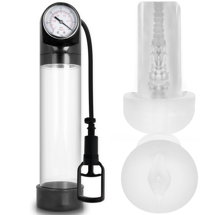 Pump Addicted - Pump With Masturbator RX9 Transparent, Length 30cm, Diameter 6cm