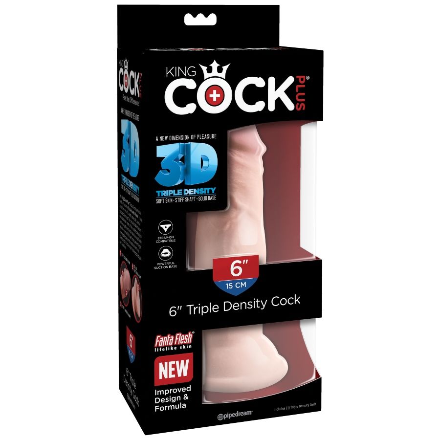 King Cock Plus- Penis Cu Densitate Triplă 15 Cm