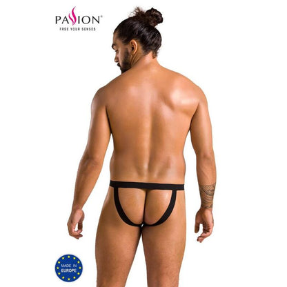 Passion Men - Ben Negru Open Briefs S/M, Men's Polyurethane and Polyester Underwear, Made in the EU