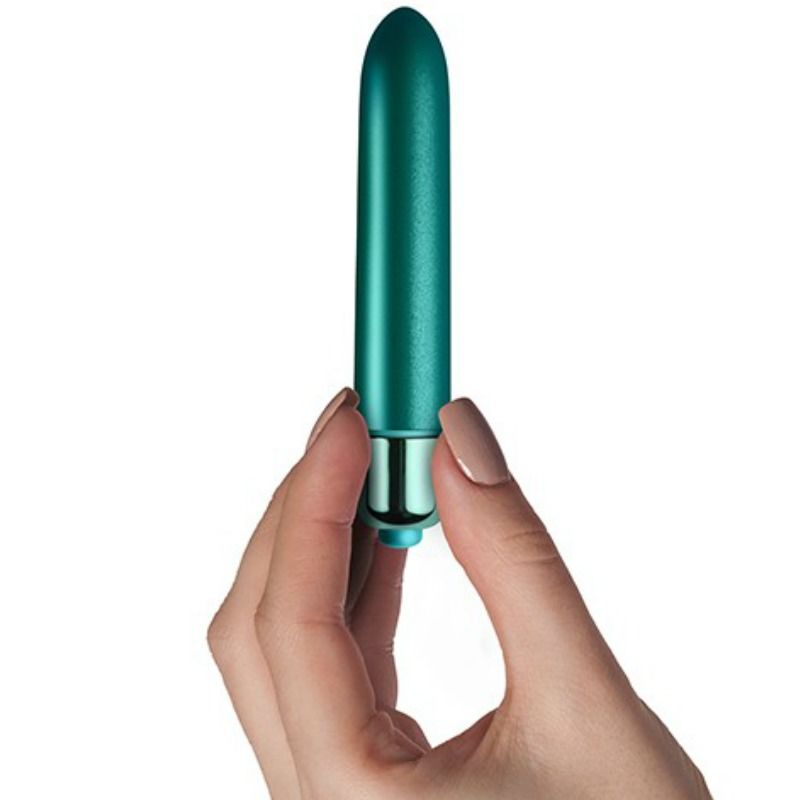 Rocks-Off Bullet Vibrator Touch Velvet Bullet Peacock Petals, Precision Stimulation, 10 Functions, 100% Waterproof