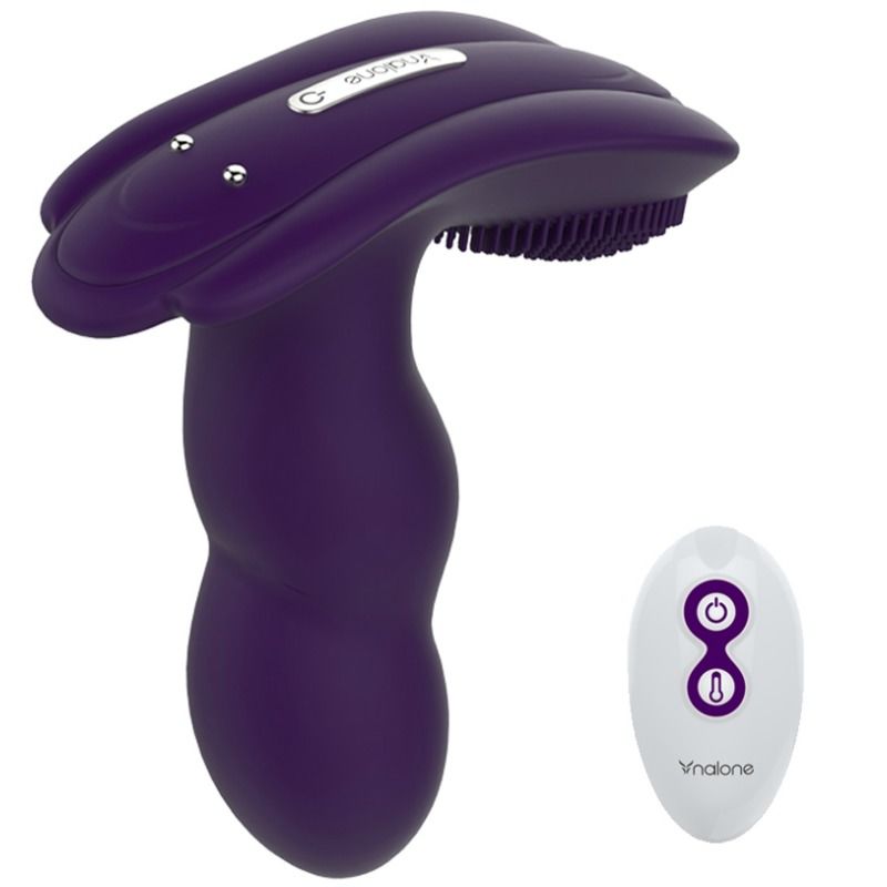 Nalone Loli Remote Control Massager - Intimate Vibrator with 7 Vibration Modes and 5 Impulse Modes, Purple