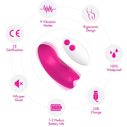 Armony Wearables- Fluture Purtabil Chiloți Vibrator Telecomandă Violet