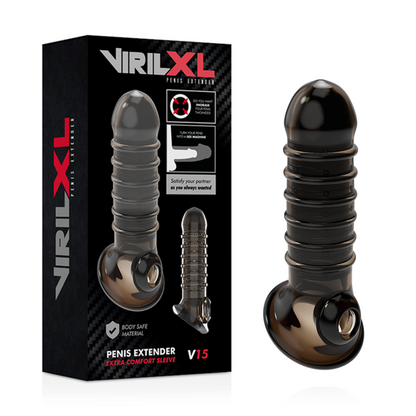 Virilxl-  Extensie Pentru Penis Și Teacă V15 Negru