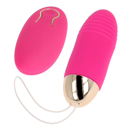 Ohmama - Egg Vibrator With Remote Control, 10 Modes, Pink, 8.5 x 2.8 cm