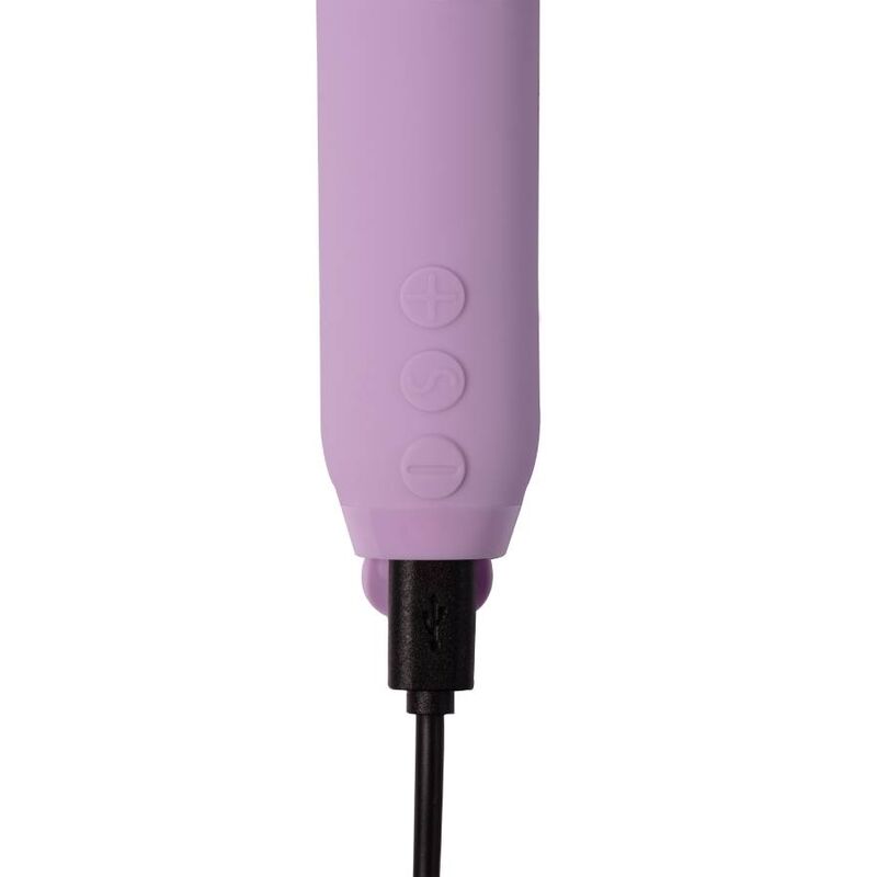 Je Joue - Duet Bullet Lilac, Compact Vibrator with Multiple Surfaces, 5 Speeds and 7 Patterns, Waterproof, USB Rechargeable, Dimensions: 115mm x 28.5mm x 28.5mm