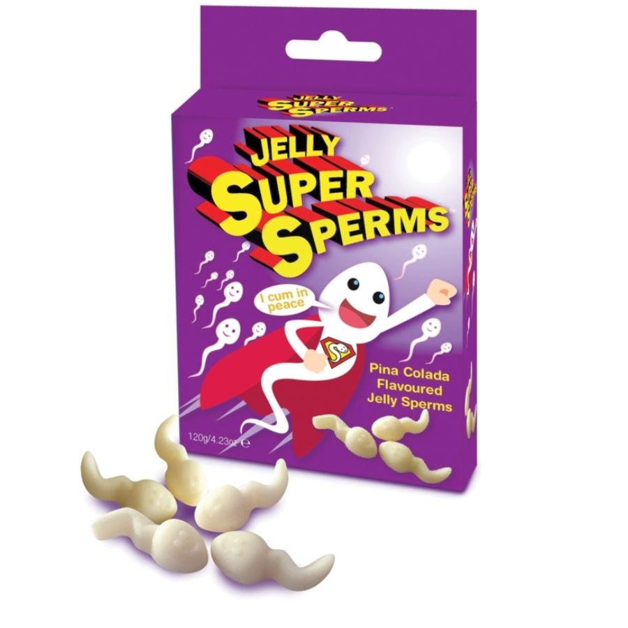 Spencer &amp; Fleetwood - Super Sperm Jelly Gums, Sperm Shape, Pina Colada Flavor 120g