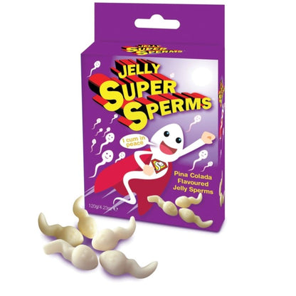 Spencer &amp; Fleetwood - Super Sperm Jelly Gums, Sperm Shape, Pina Colada Flavor 120g