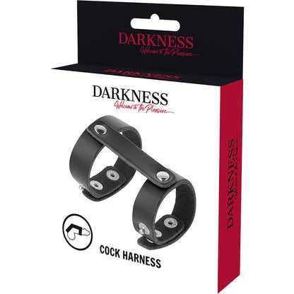 Darkness Bondage - Adjustable Leather Penis and Testicle Ring