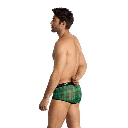 Anais Men's Boxer &amp; Brief - Magic Boxer L, Sexy Soft Lycra Checkered Pattern Green &amp; Black Underpants