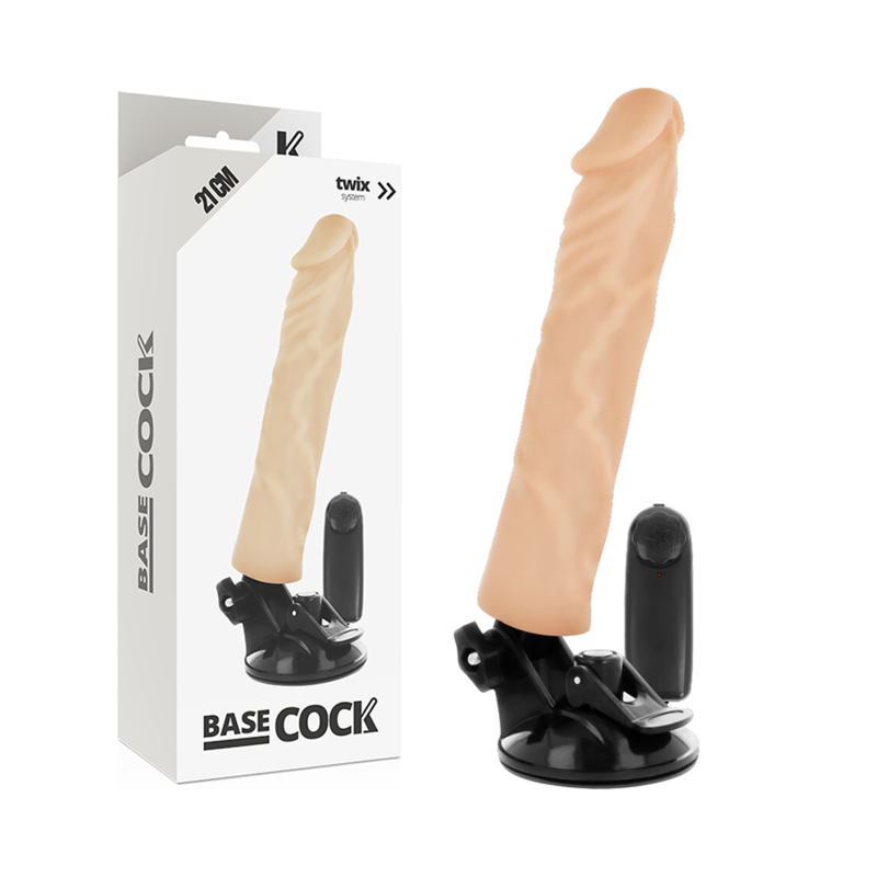 Basecock - Realistic Flesh Vibrator With Remote Control and Dimensions 21x4cm