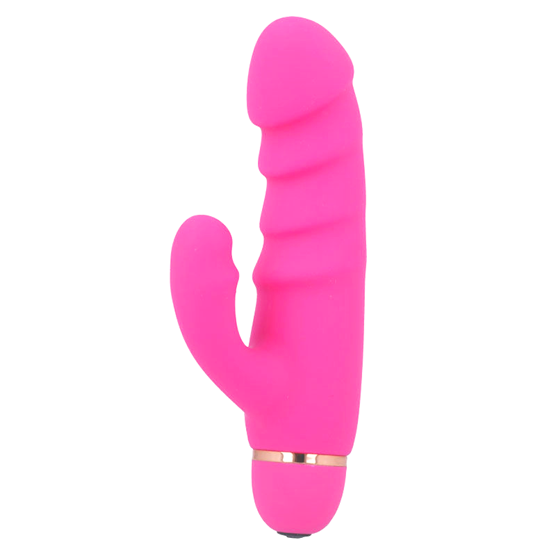 Intense Fun - Crass Vibrator with 20 Speeds, Soft Silicone, Waterproof, 4.1cm x 17.5cm, Pink