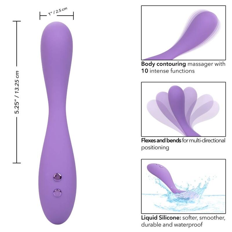 California Exotics Contour Demi Violet - Multidirectional Liquid Silicone Vibrator with 10 Functions