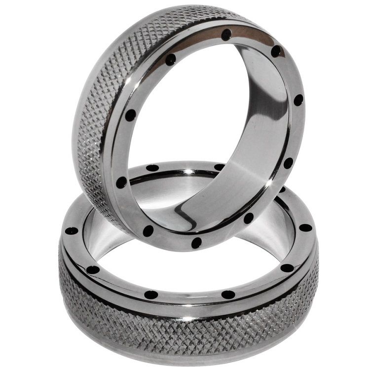 Metal Hard - Steel Penis Ring 50mm With Serrations And Vent Holes