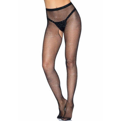 Leg Avenue Hosiery Open Back Mesh Tights One Size