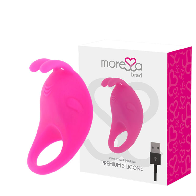 Moressa Brad Premium - Silicone Pink Rechargeable Vibrator Ring