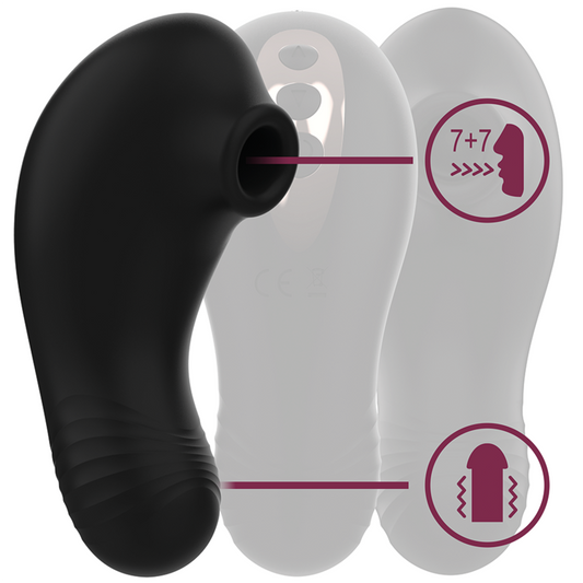 Rithual - Shushu Pro Rechargeable Clitoris Stimulator with 2 Powerful Motors Black, Sophisticated Design and Variety of Stimulation Modes