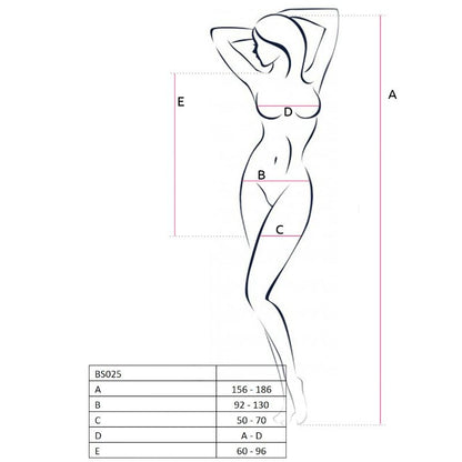 Passion Woman Bodystockings - Bodystocking Black BS025, Dress Style Dress, One Size